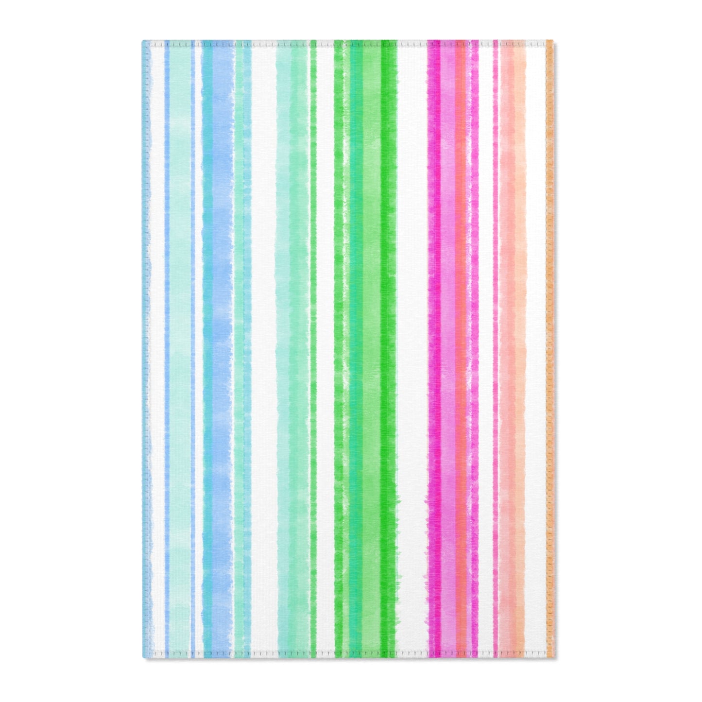 Watercolor Stripes Area Rug