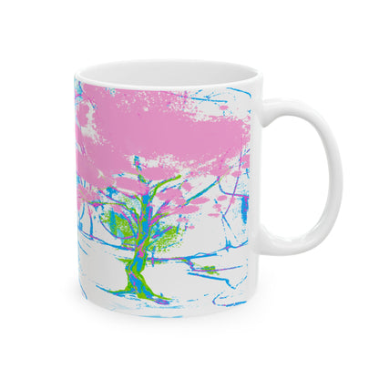 Joyful Landscapes Ceramic Mug in Blue and Purple, 11oz, 15oz