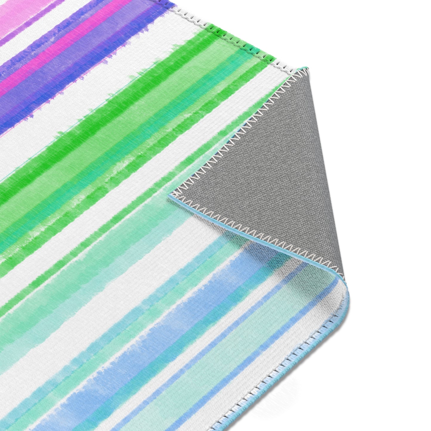 Watercolor Stripes Area Rug