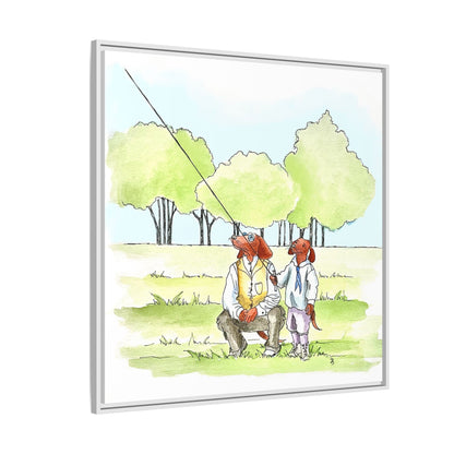 Dogi Fun Matte Canvas Framed