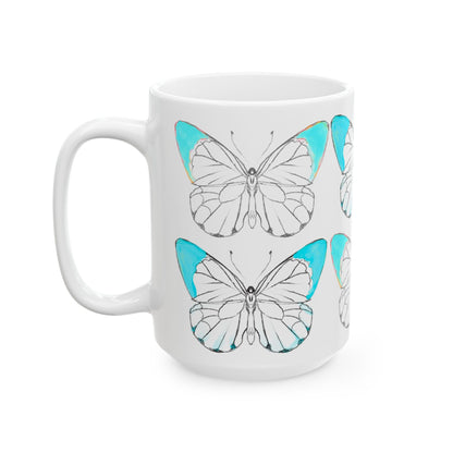 Chroma Ceramic Mug, (11oz, 15oz) Aqua