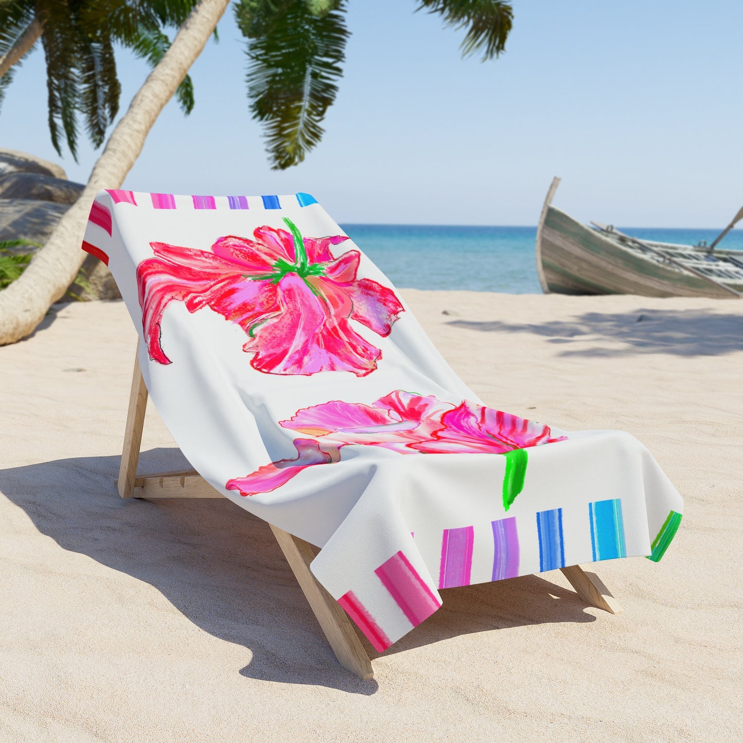 Towels Tulip Love Beach or Bath Towel