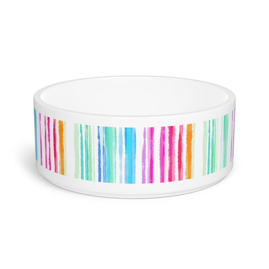 Pet Bowls Watercolor Stripes