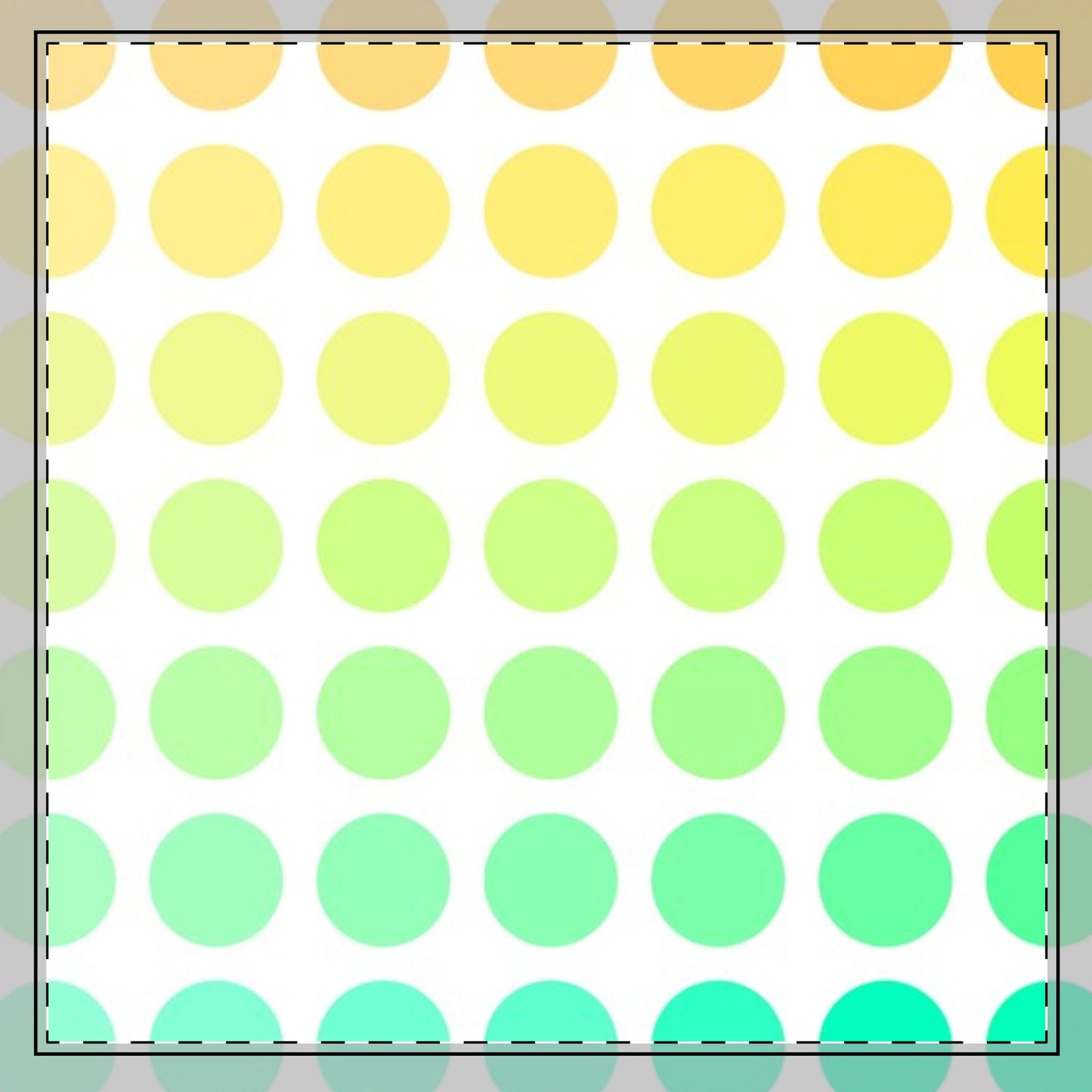 Polka Dot Joy  Cotton Twill Napkin In Shades of Yellow and Green, Creamy White Fabric Background