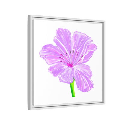 Dancing Tulips Matte Canvas, Framed Lilac