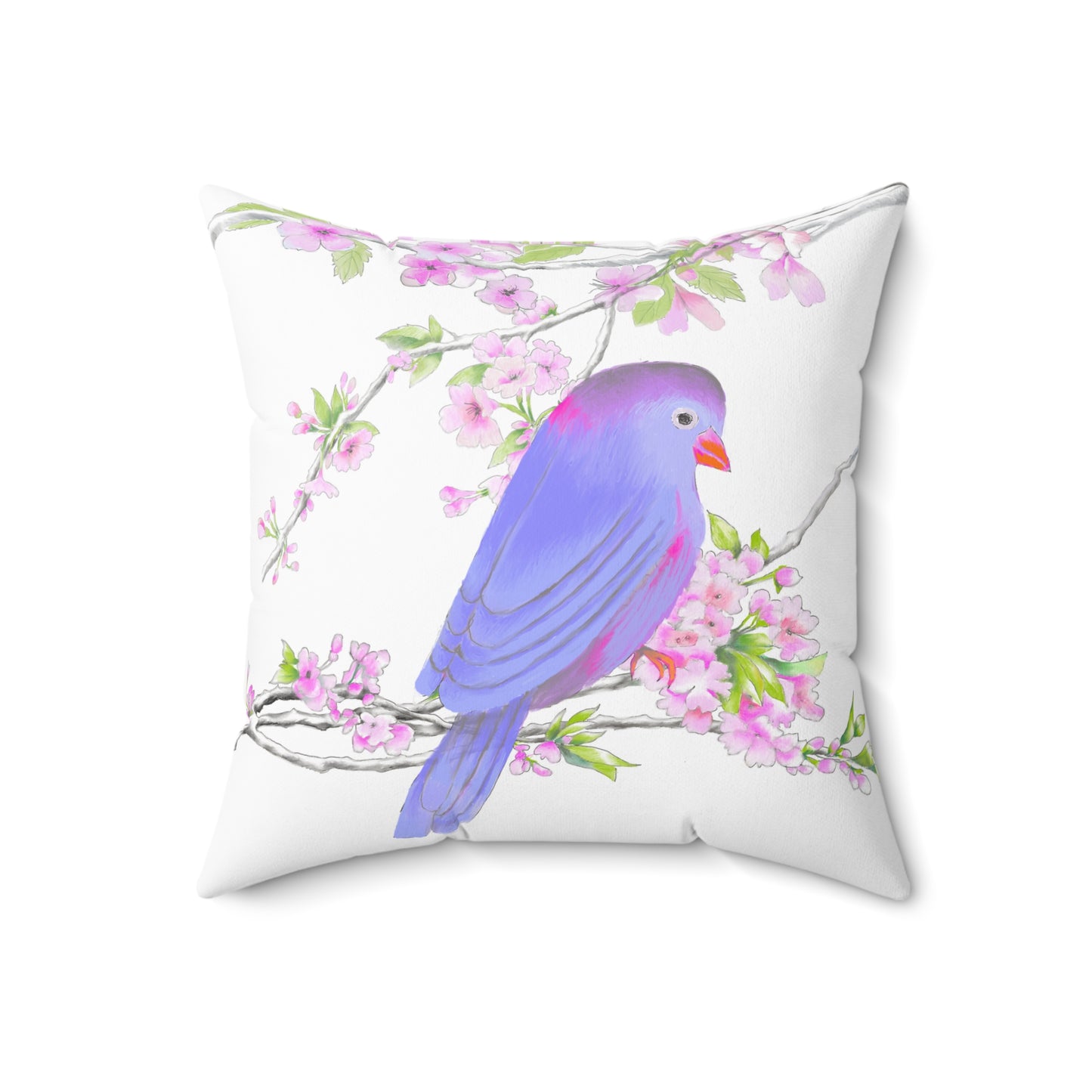 Jolly Birds Spun Polyester Square Pillow