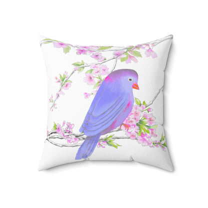 Jolly Birds Spun Polyester Square Pillow