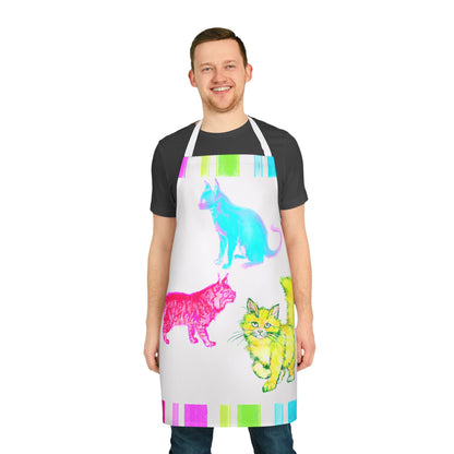 Aprons Colorful Watercolor Cats