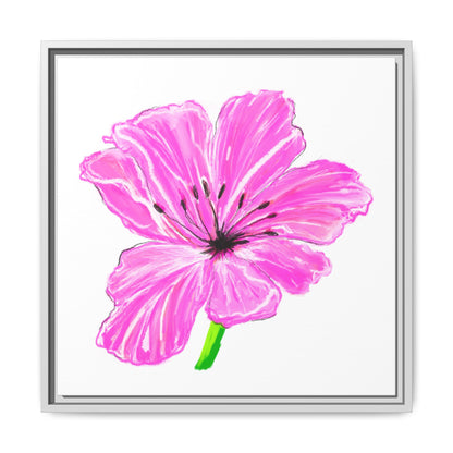 Dancing Tulips Matte Canvas, Framed Cool Pink