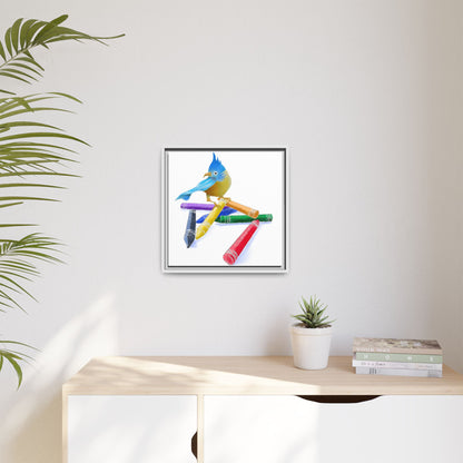 Jolly Birds Matte Canvas Framed