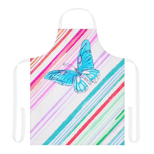 Aprons Butterfly Diagonal Stripes