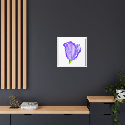 Dancing Tulips Matte Canvas, Framed (Multi-color) Purple