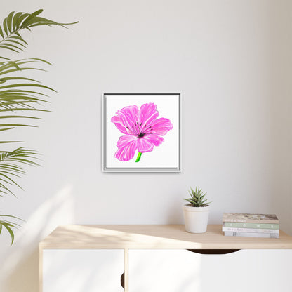 Dancing Tulips Matte Canvas, Framed Cool Pink