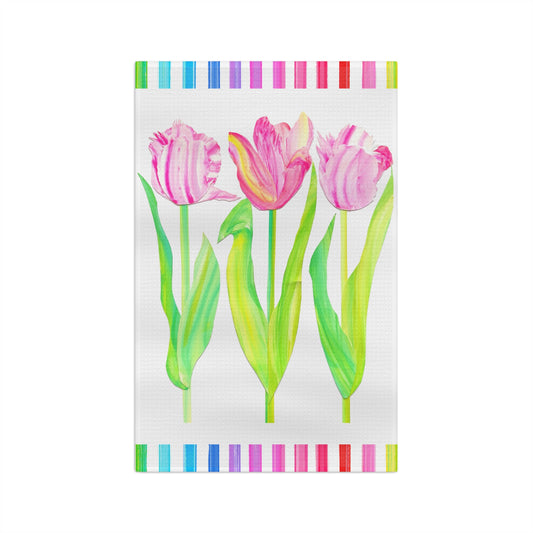 Vibrant Tulip Microfiber Tea Towel