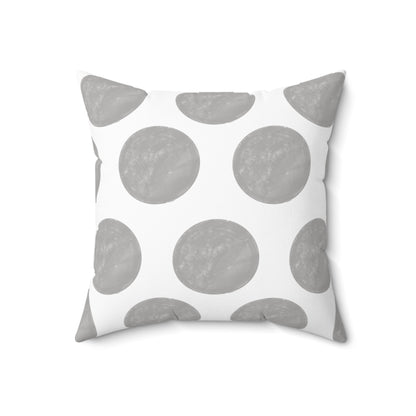 Polka Dot Palette Polyester Square Pillow gray