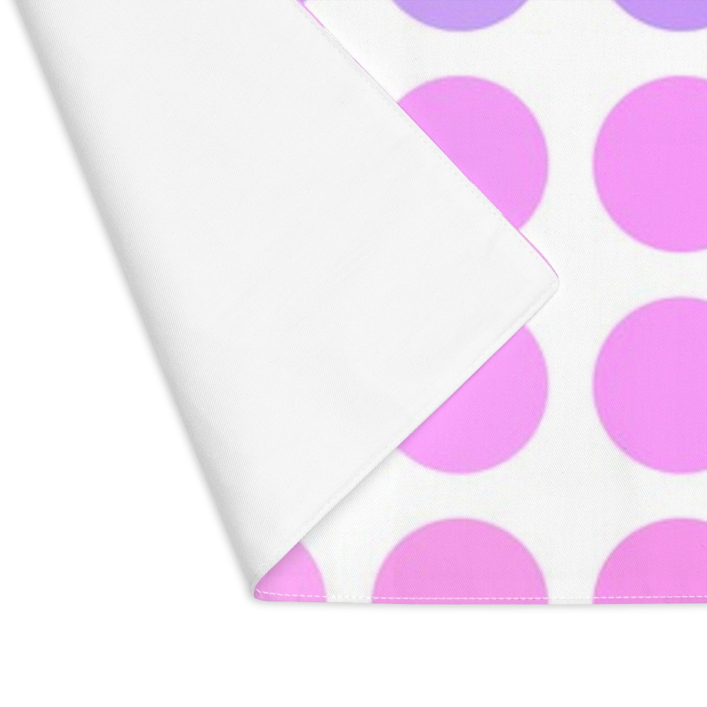Polka Dot Joy Cotton Twill Placemat, Lilac/Pink, Creamy White Fabric Background