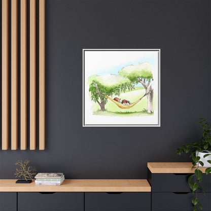 Dogi Fun Matte Canvas Framed