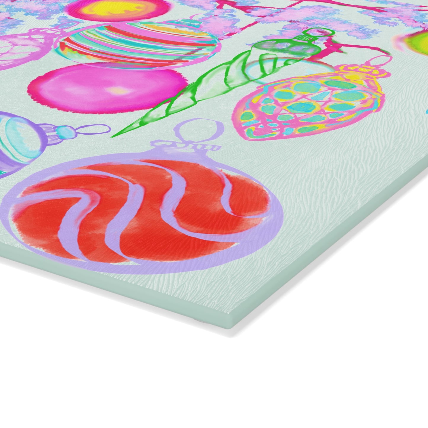 Glass Cutting Board Watercolor Landscape