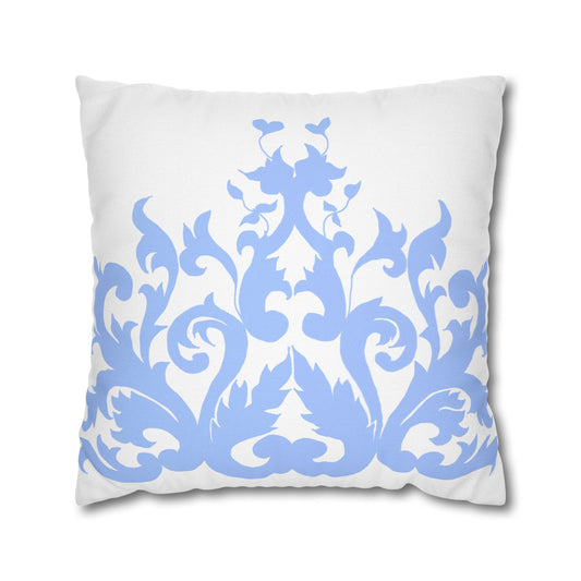 Blue and White Porcelain Square Pillowcase