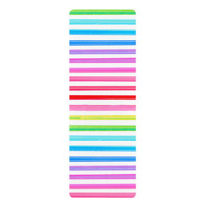 Rubber Yoga Mat All About Watercolor Stripes