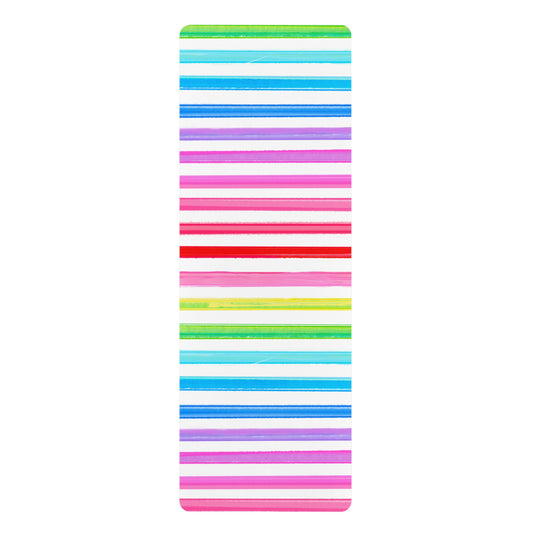 Rubber Yoga Mat All About Watercolor Stripes