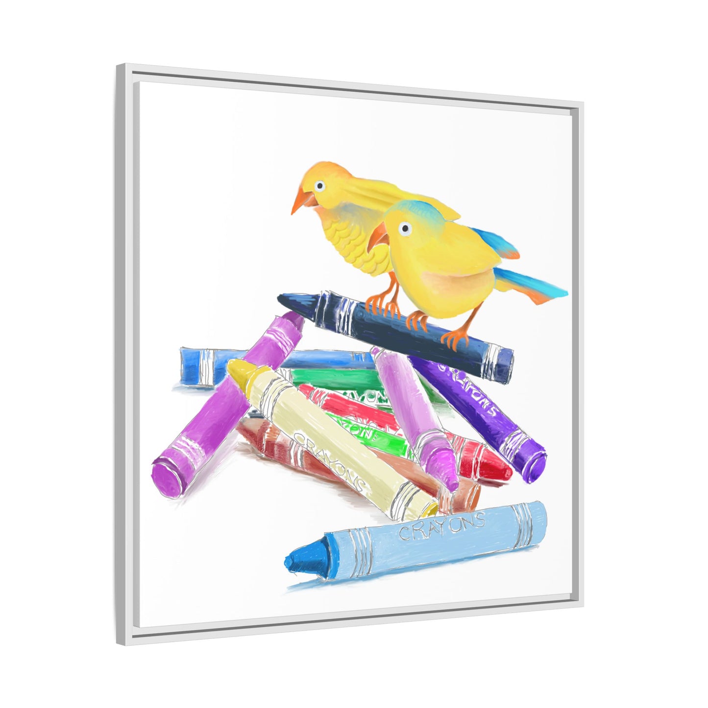 Jolly Birds Matte Canvas Framed