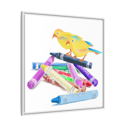 Jolly Birds Matte Canvas Framed