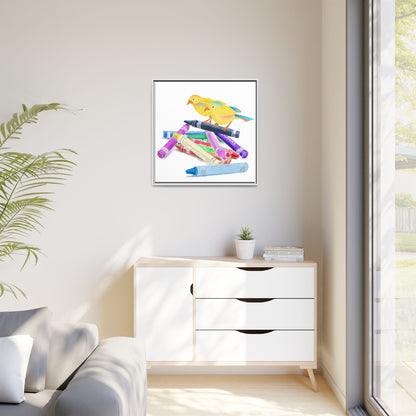 Jolly Birds Matte Canvas Framed