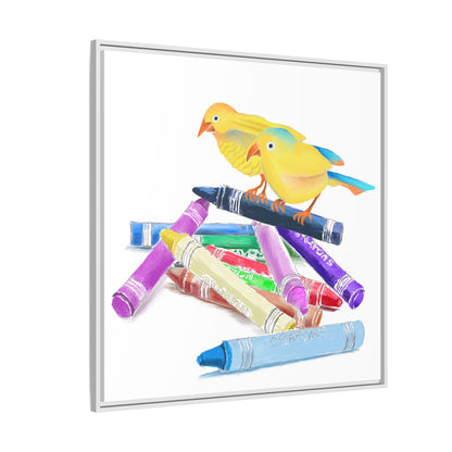 Jolly Birds Matte Canvas Framed