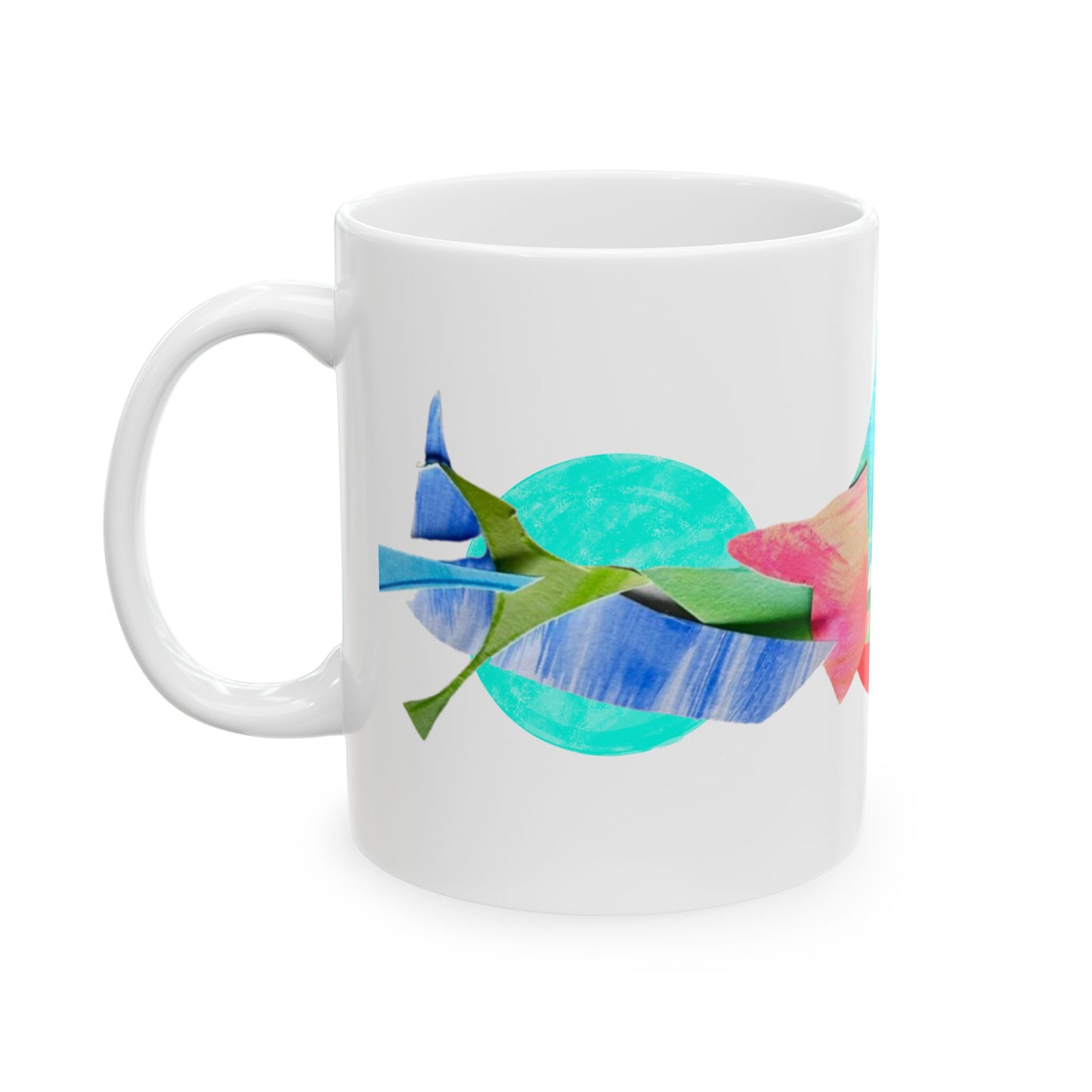 Pattern Play Mug Aqua Red Blue