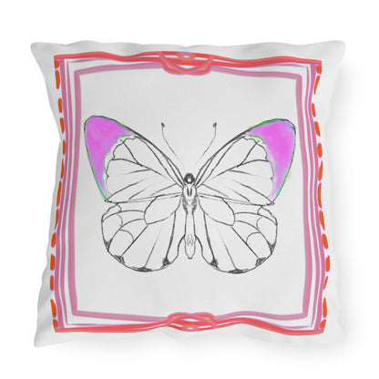 Chroma Outdoor Pillow Raspberry Orange "Light from within..."