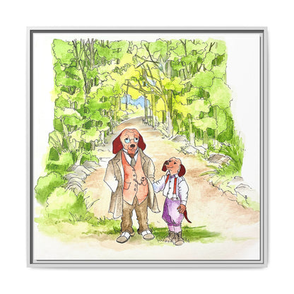 Dogi Fun Matte Canvas Framed