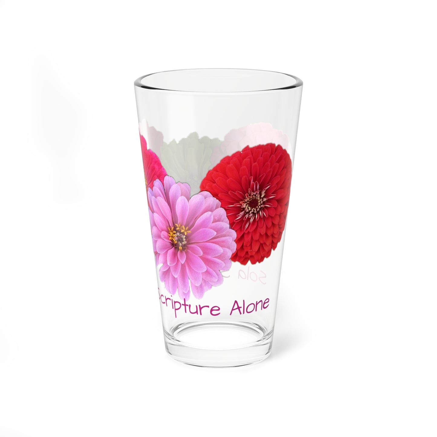 Zinnia Pint Glass Sola Scriptura -Scripture Alone