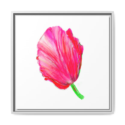 Dancing Tulips Matte Canvas, Framed (Multi-color) Raspberry Red