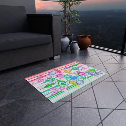 Christmas Indoor/Outdoor Rug Joyful Ornament Tumble