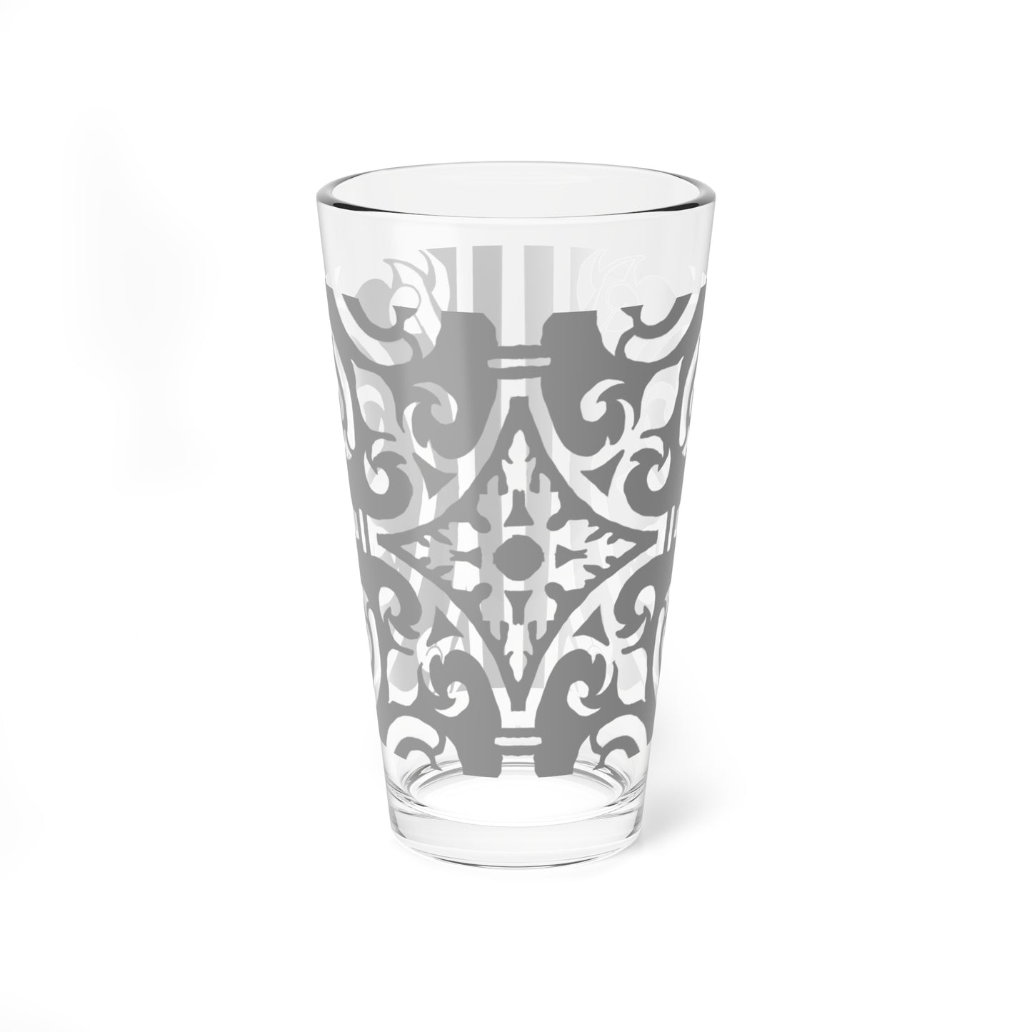 Mixing Glass, 16oz Scrollwork Art