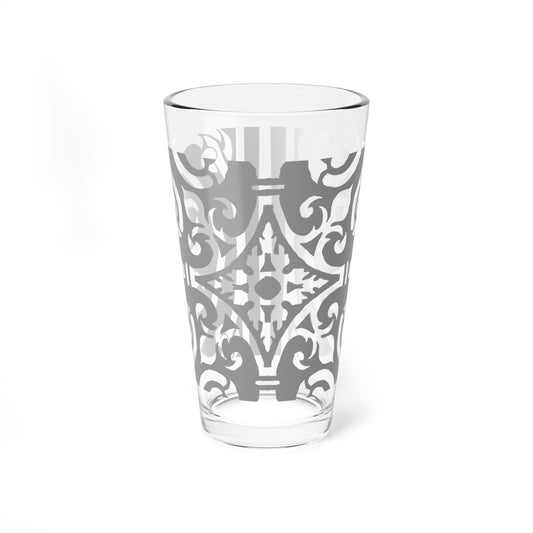 Mixing Glass, 16oz Scrollwork Art