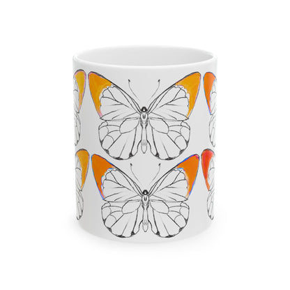 Chroma Ceramic Mug, (11oz, 15oz) Orange