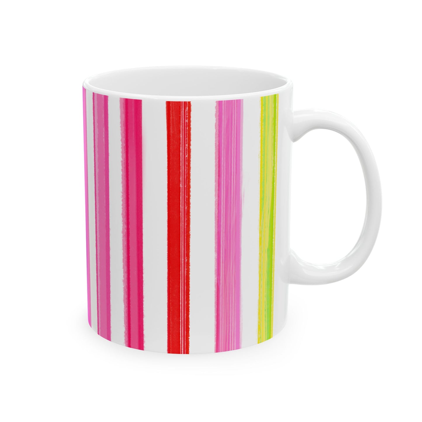 Watercolor Stripes Ceramic Mug Multi-color