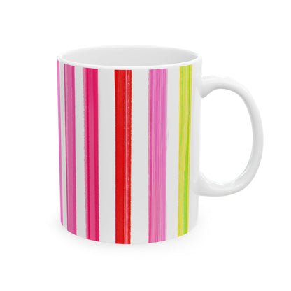 Watercolor Stripes Ceramic Mug Multi-color