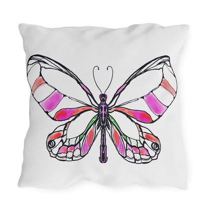 Outdoor Pillows Lulu Butterflies Light Pink