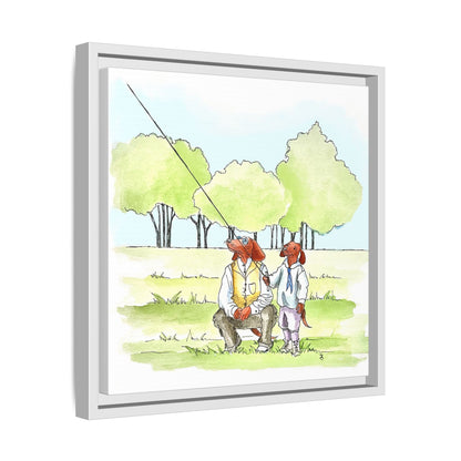 Dogi Fun Matte Canvas Framed