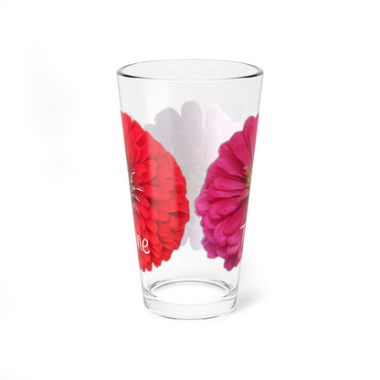 Zinnia Pint Glass "To God Alone"