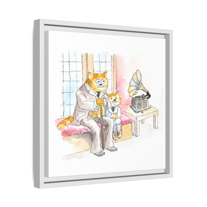 Kitty Fun Matte Canvas Framed
