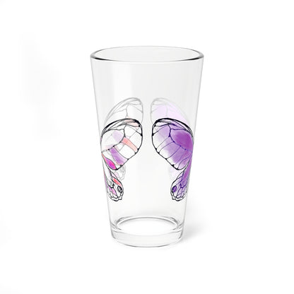 Mixing Glass, 16oz Butterfly Colorful Watercolor