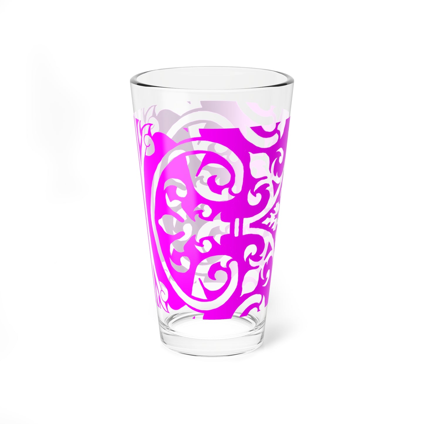 Mixing Glass, 16oz Scrollwork Art