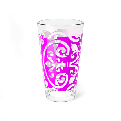 Mixing Glass, 16oz Scrollwork Art
