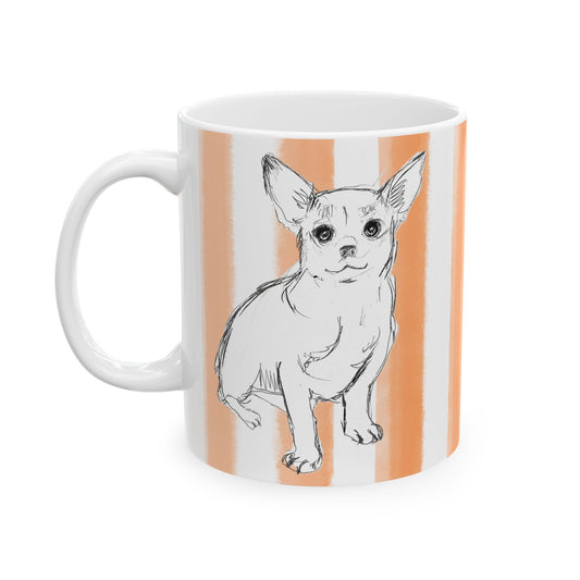 Dogi Fun Mug with Orange Stripes