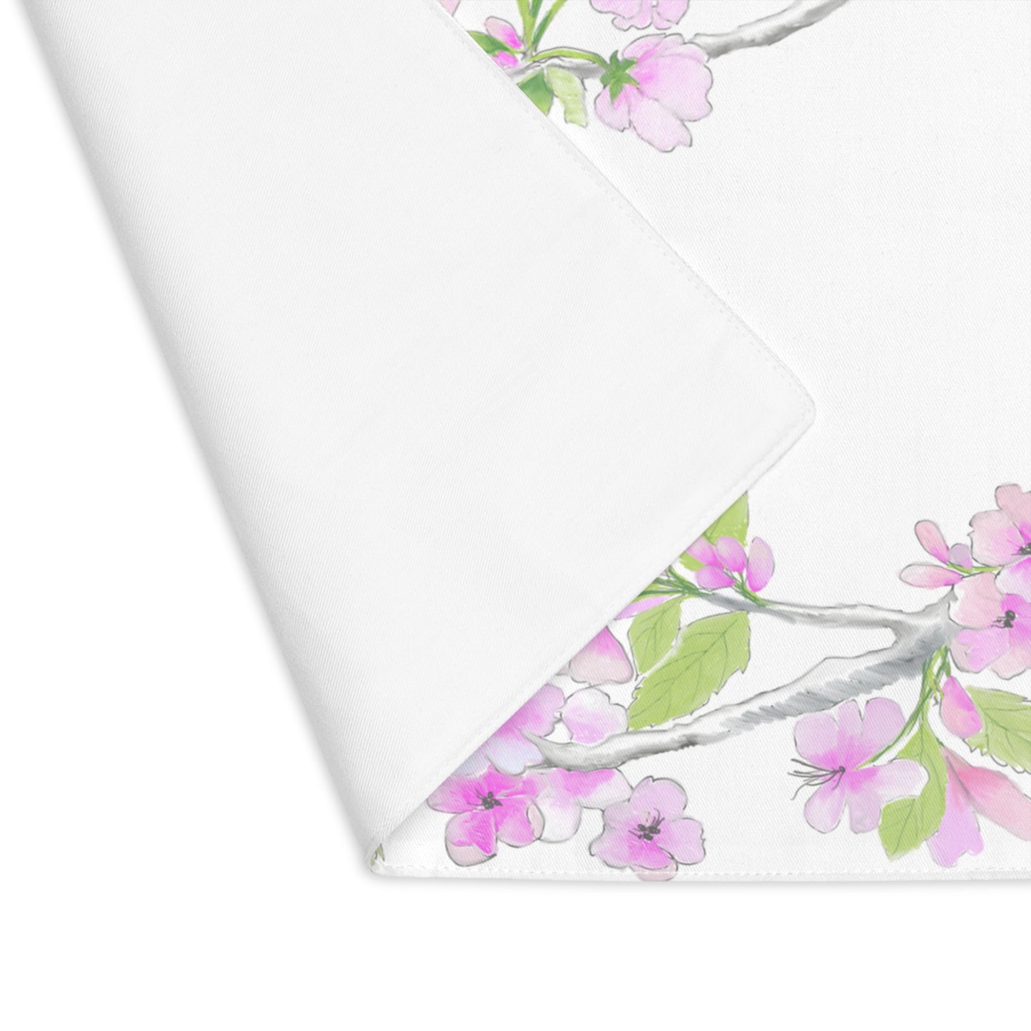 Butterfly Blossom Glide Cotton Twill Placemat, Creamier White, 1pc. Aqua #7