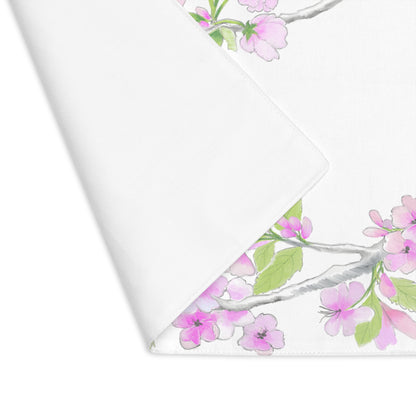 Butterfly Blossom Glide Cotton Twill Placemat, Creamier White, 1pc. Aqua #7